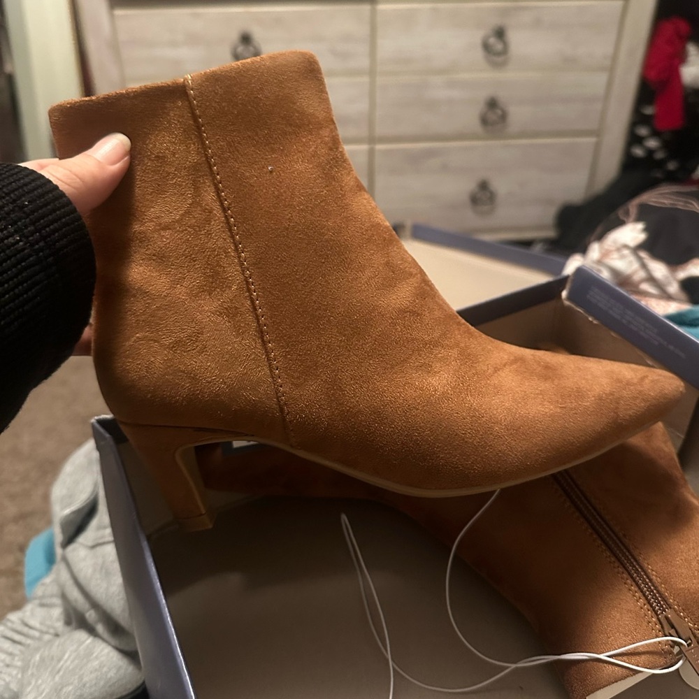 Tan Suede Ankle Boots